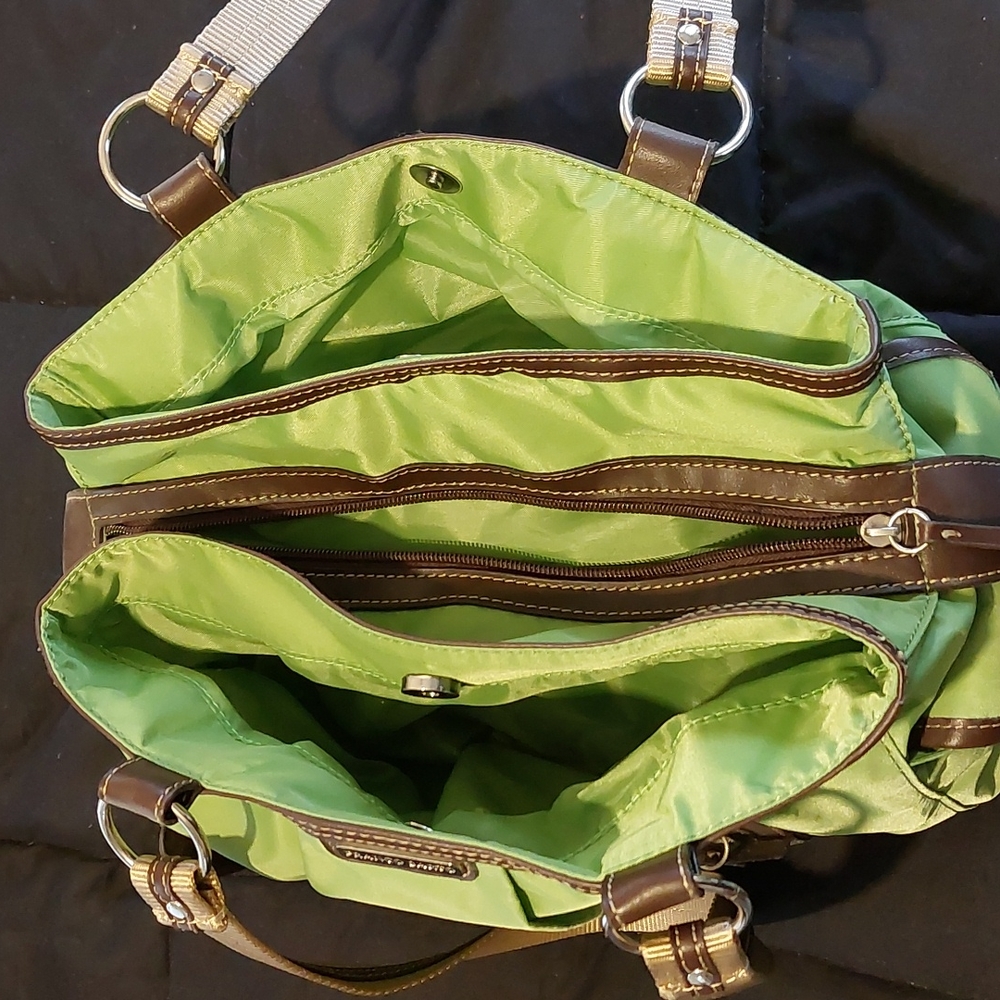 Franco Sarto green nylon shoulder bag - Picture 6 of 8